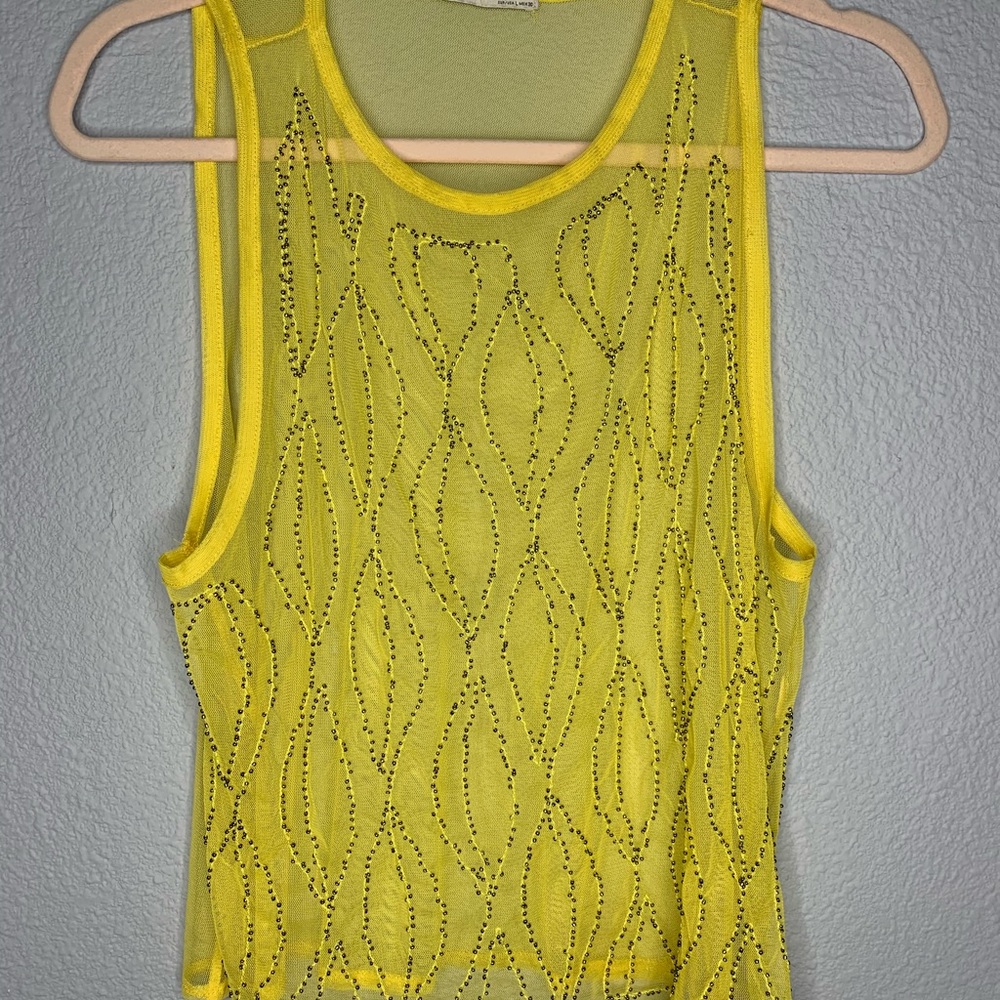 Mesh yellow top